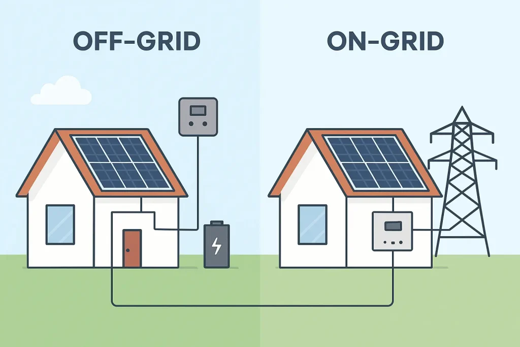 تفاوت سیستم برق خورشیدی مستقل و متصل به شبکه