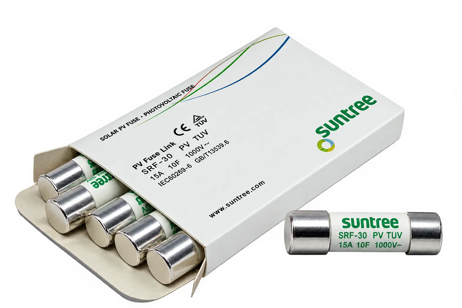 Solar PV Fuse Box and Cartridge فیوز سیلندری سانتری مدل SRF-30 ظرفیت ۲۵ آمپر ۱۰۰۰ ولت DC - Image 1